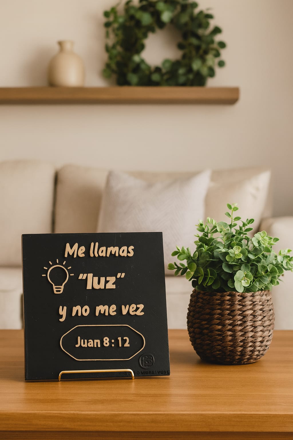 Placa: ME LLAMAS LUZ Y NO ME VEZ - Made in USA