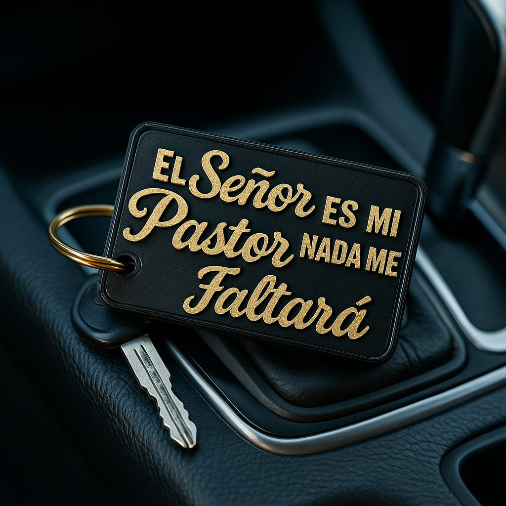 KEYCHAINS: EL SEÑOR ES MI PASTOR NADA ME FALTARA