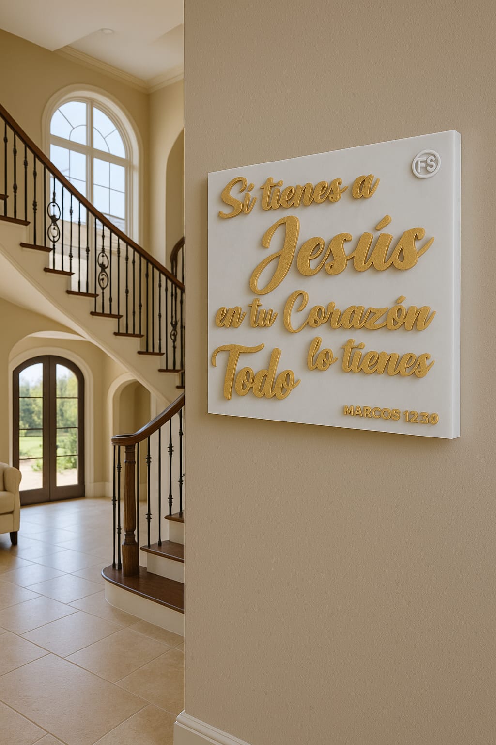 Placa: SI TIENES A JESUS EN TU CORAZON LO TIENES TODO - Made in USA