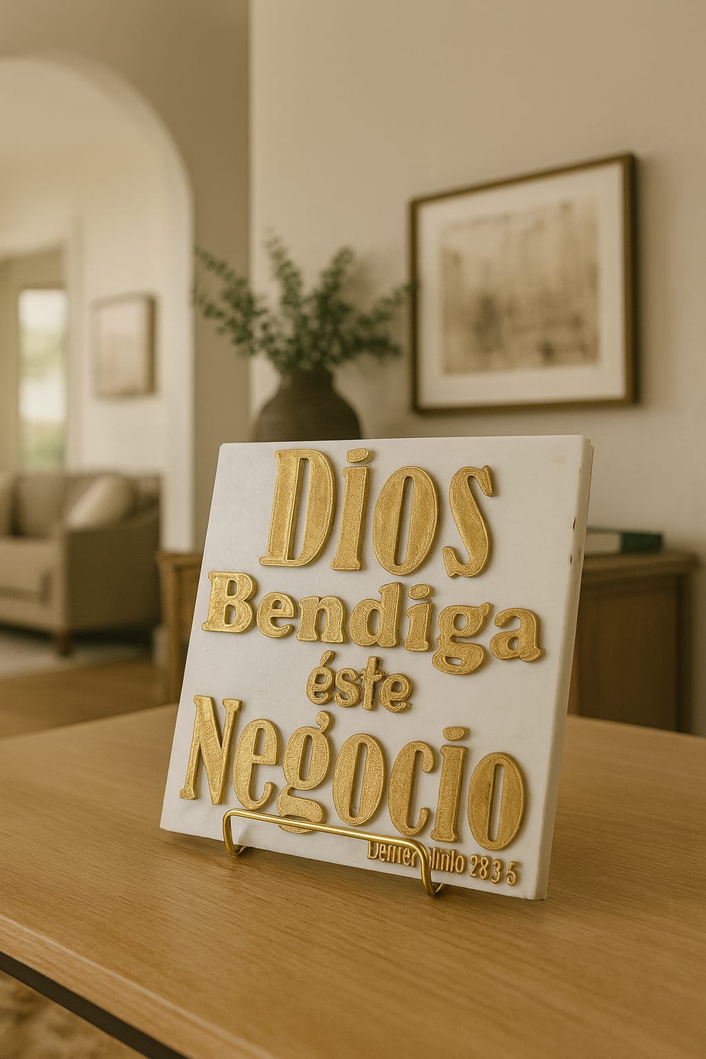 Placa: DIOS BENDIGA ESTE NEGOCIO - Made in USA