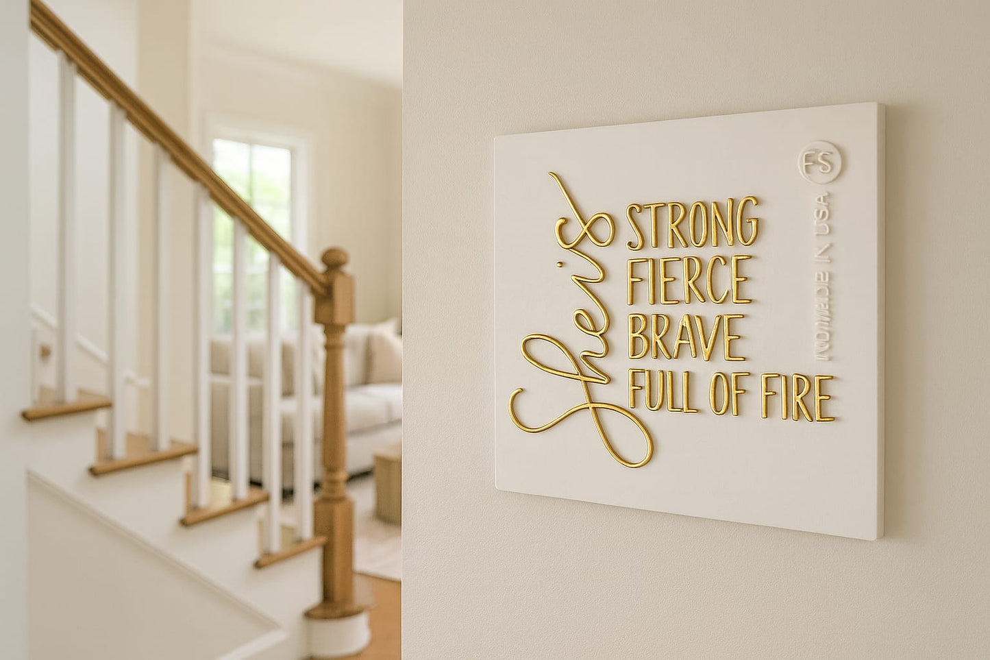 SHE IS STRONG FIERCE BRAVE FULL OF FIRE