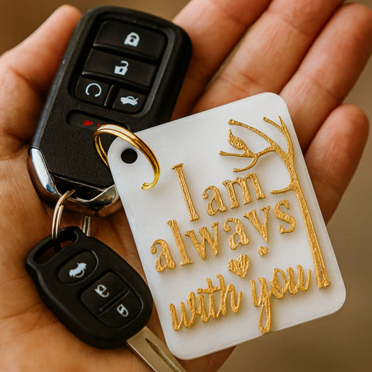 Keychains- I AM ALWAYS WITH YOU - Made in USA