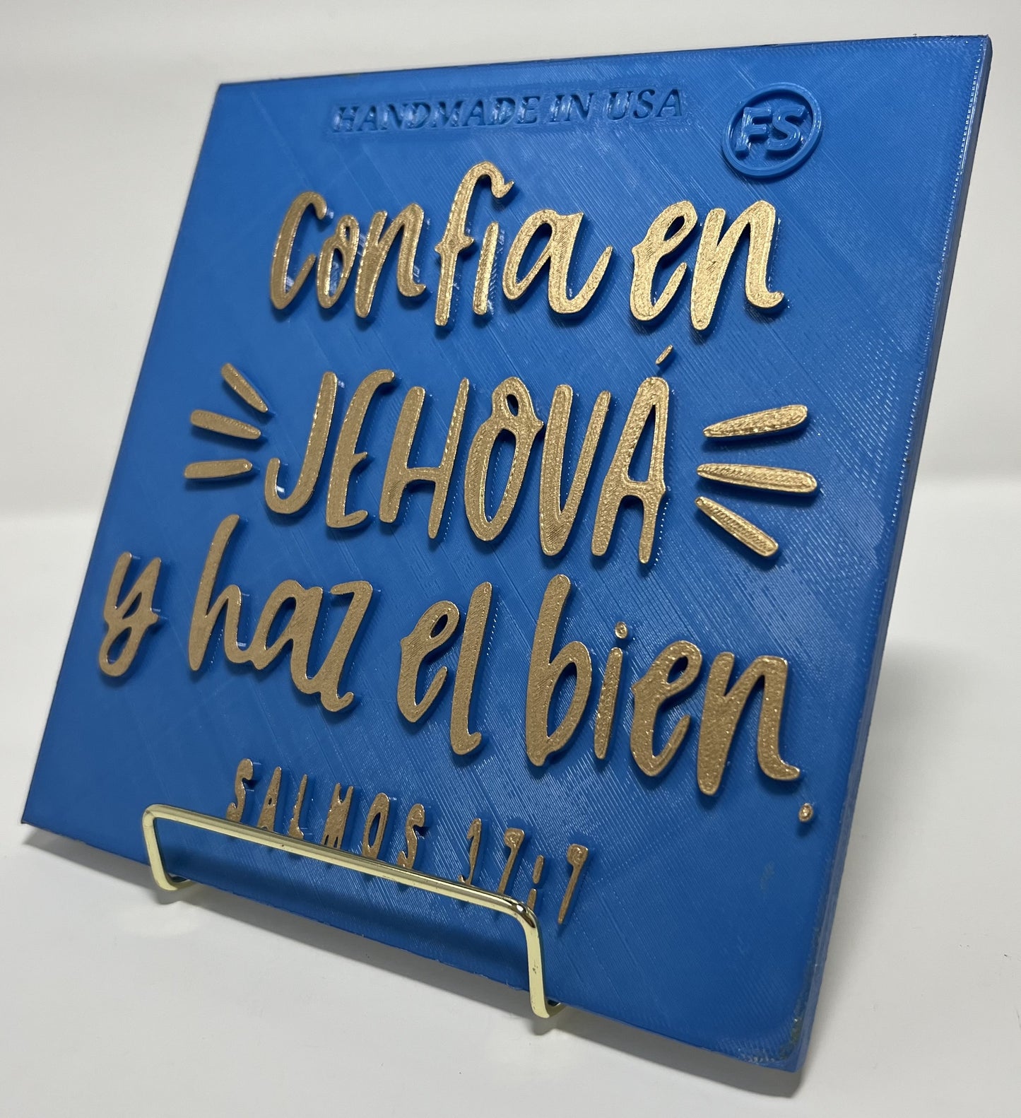 PLAQUE: CONFIA EN JEHOVA Y HAZ EL BIEN