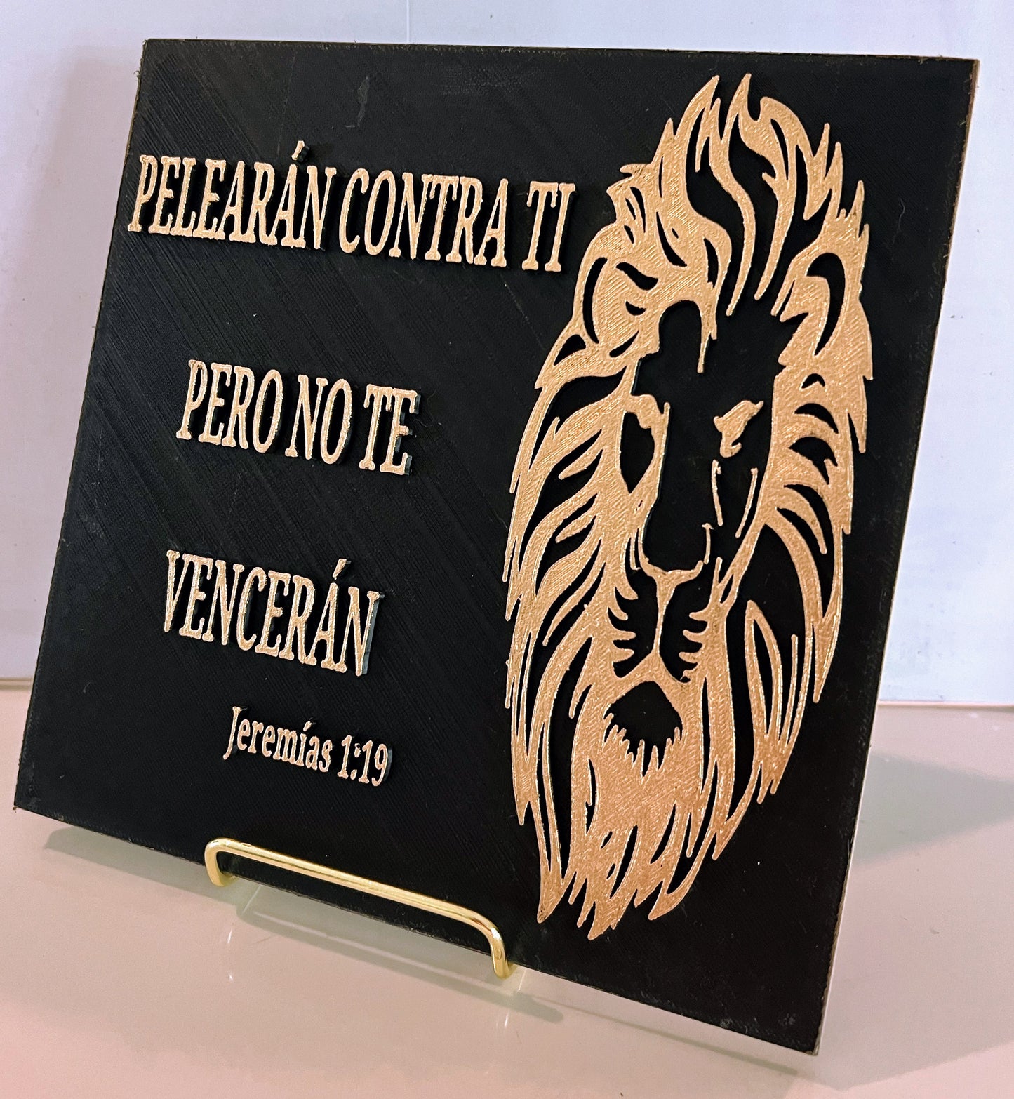 PLAQUE: PELEARAN CONTRA TI PERO NO TE VENCERAN - LEON