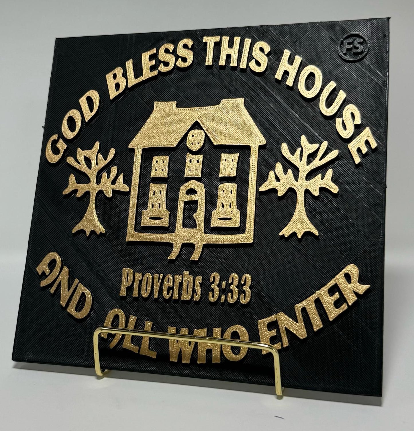 PLAQUE: GOD BLESS THIS HOME AND ALL ENTER