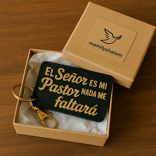 KEYCHAINS: EL SEÑOR ES MI PASTOR NADA ME FALTARA