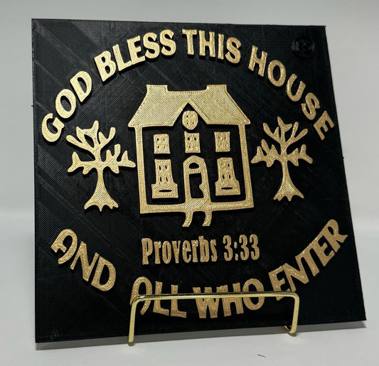 PLAQUE: GOD BLESS THIS HOME AND ALL ENTER