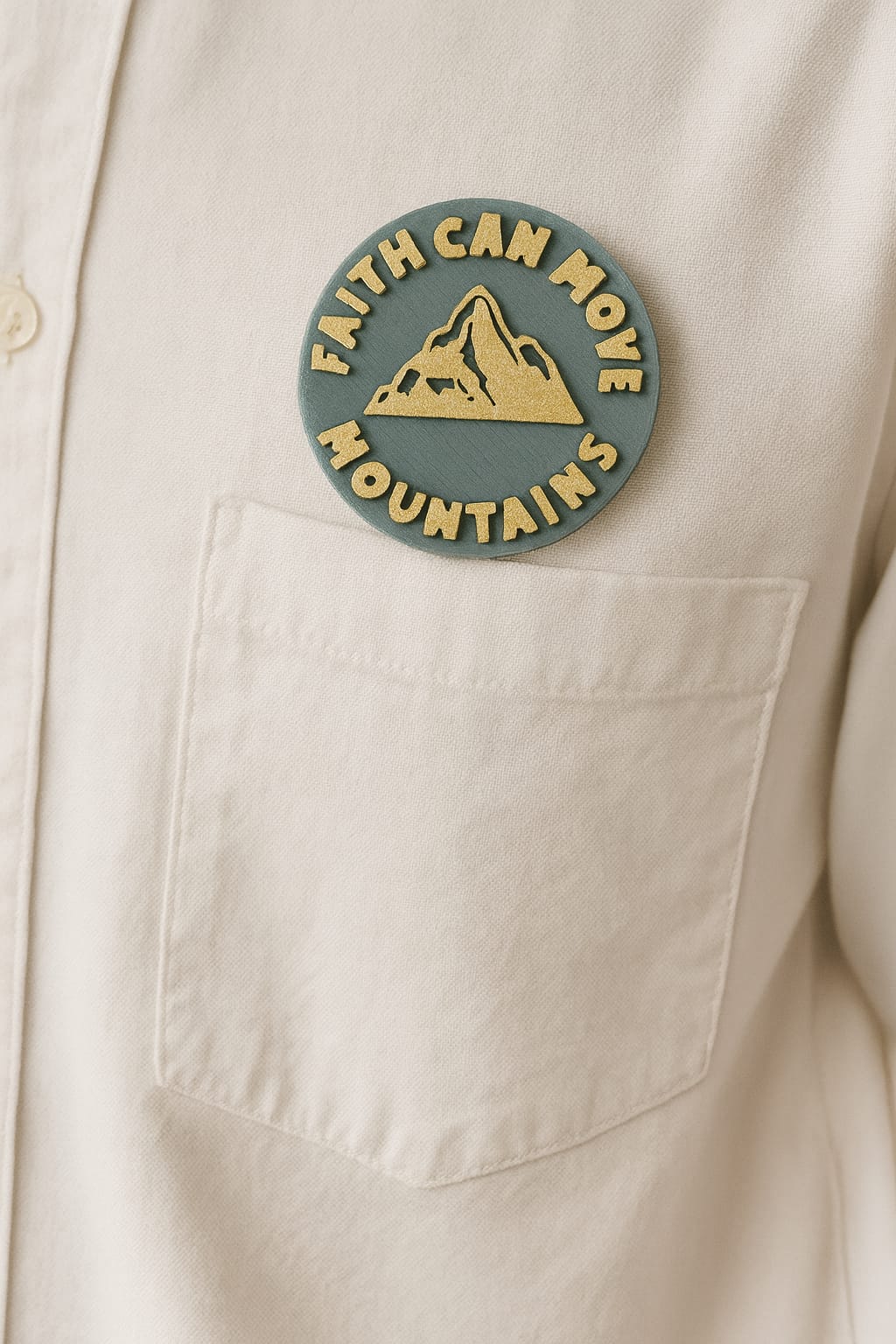 PIN - FAITH CAN MOVE MOUNTAINS - Made in USA