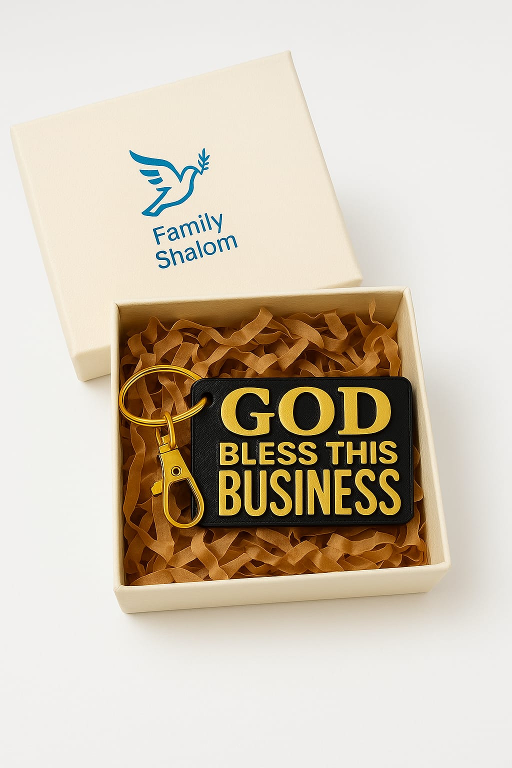 KEYCHAINS: GOD BLESS THIS BUSINESS - Made in USA