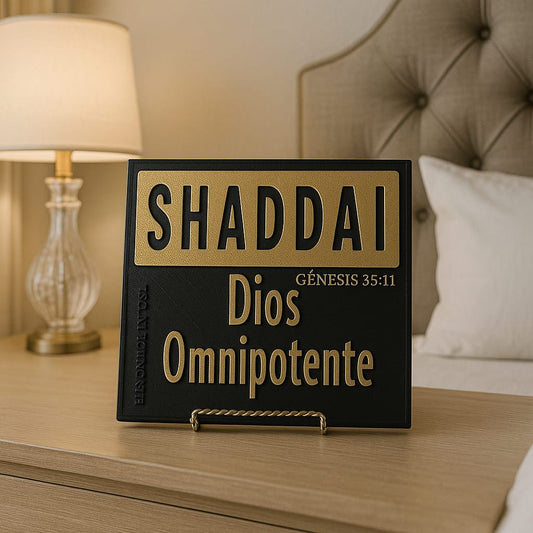 Placa: SHADDAI  (DIOS OMNIPOTENTE) - Made in USA