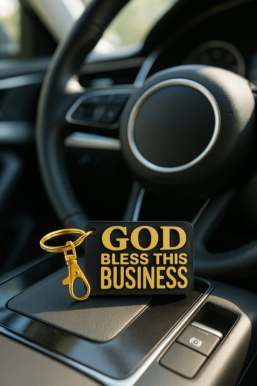 KEYCHAINS: GOD BLESS THIS BUSINESS - Made in USA