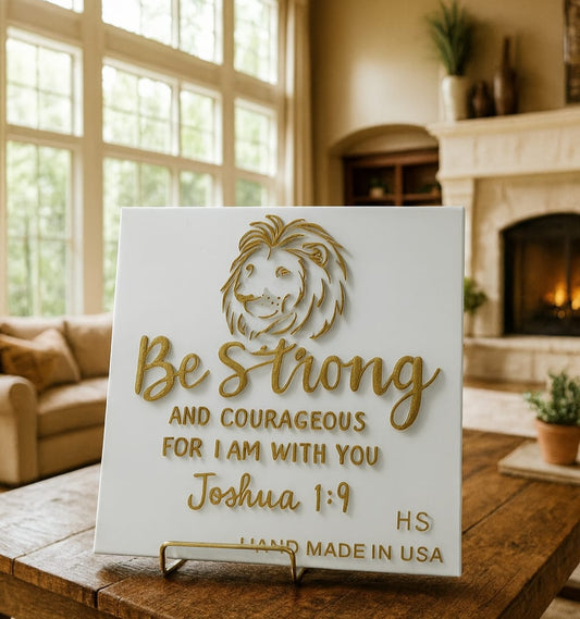 BE STRONG AND COURGEOUS FOR I AM WITH YOU- LEON