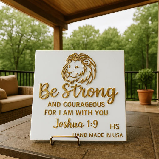 BE STRONG AND COURGEOUS FOR I AM WITH YOU- LEON