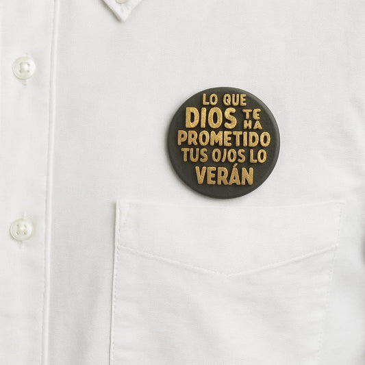 PIN- LO QUE DIOS TE HA PROMETIDO TUS OJOS LO VERÁN - Made in USA