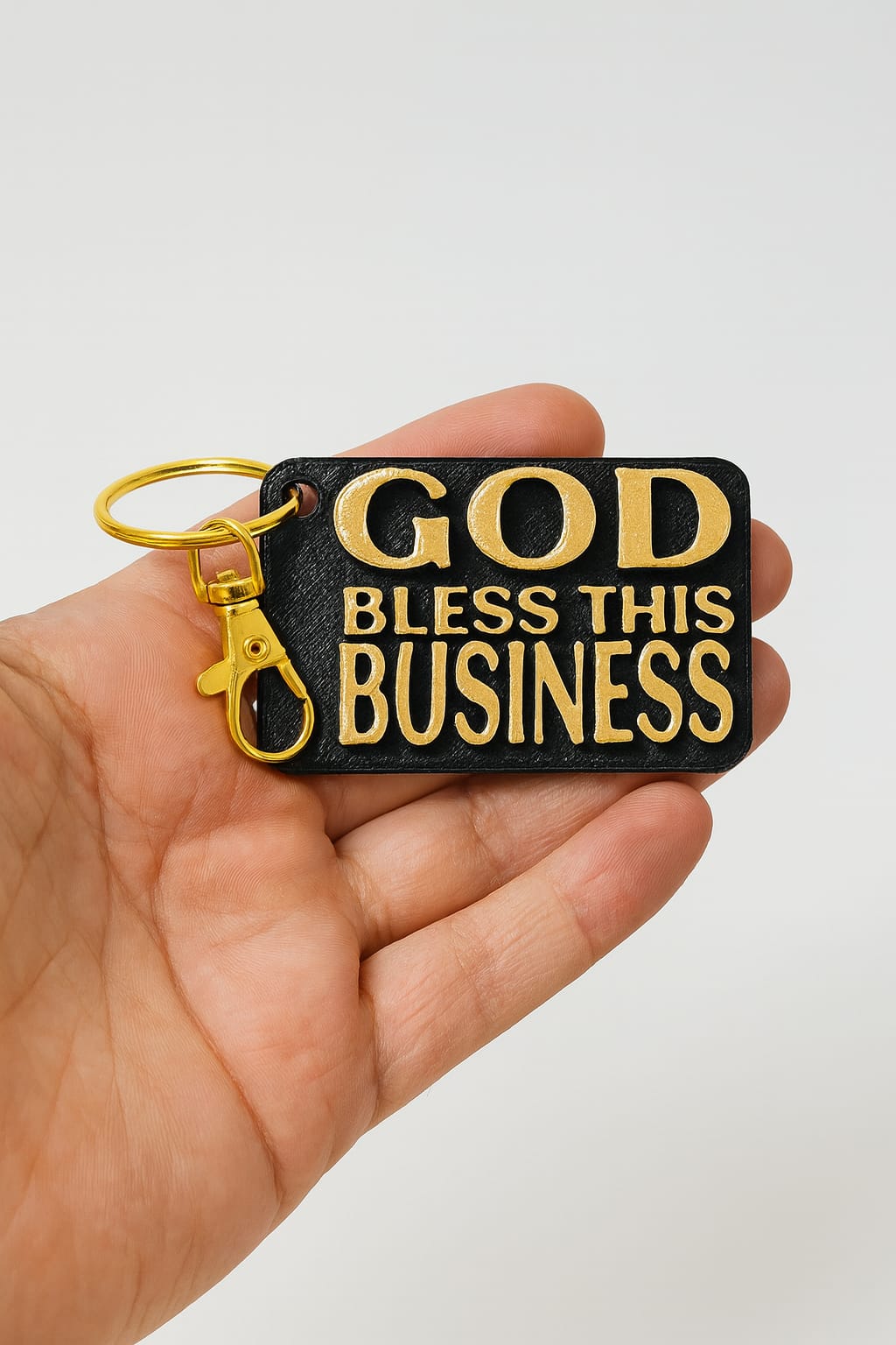 KEYCHAINS: GOD BLESS THIS BUSINESS - Made in USA