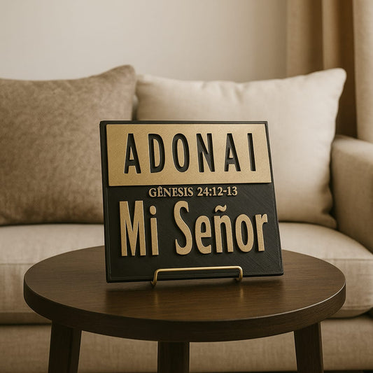 Placa - ADONAI - MI SEÑOR - Made in USA
