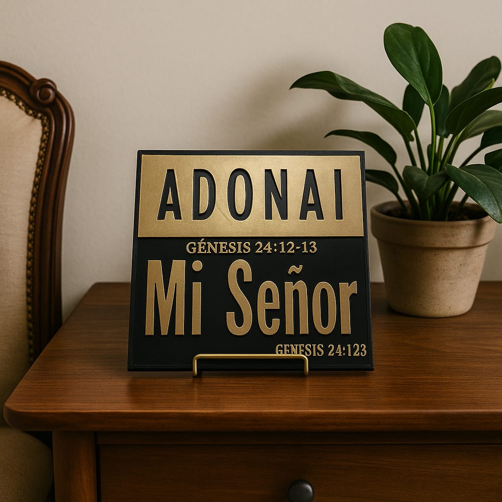 Placa - ADONAI - MI SEÑOR - Made in USA