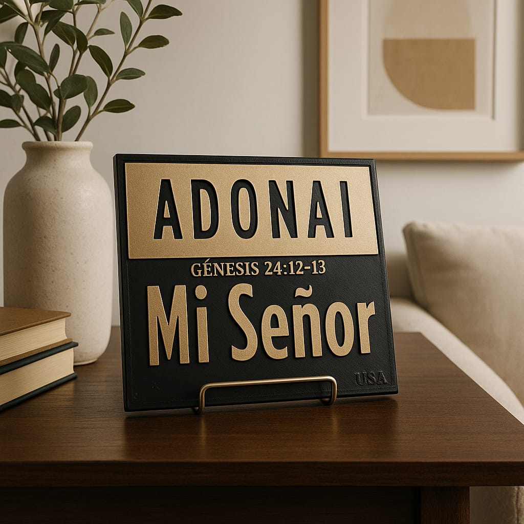 Placa - ADONAI - MI SEÑOR - Made in USA