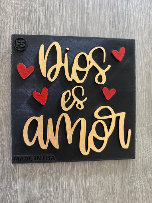 Placa: DIOS ES AMOR - Made in USA