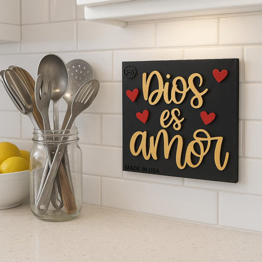 Placa: DIOS ES AMOR - Made in USA
