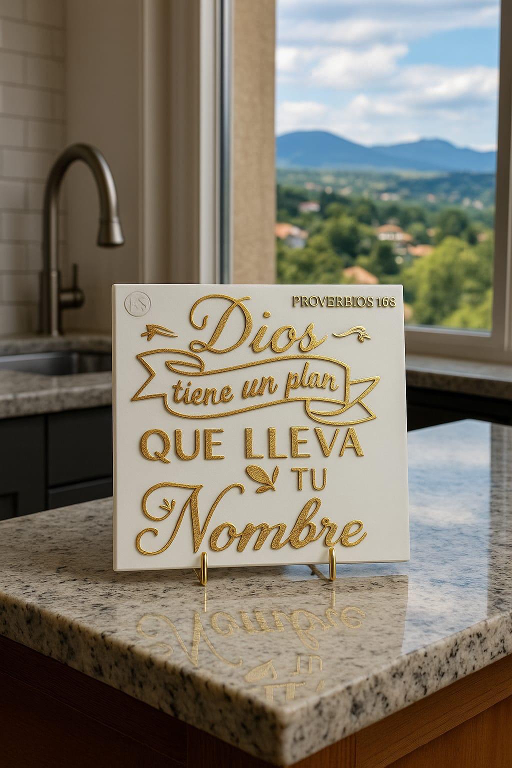 Placa: DIOS TIENE UN PLAN QUE LLEVA TU NOMBRE - Made in USA