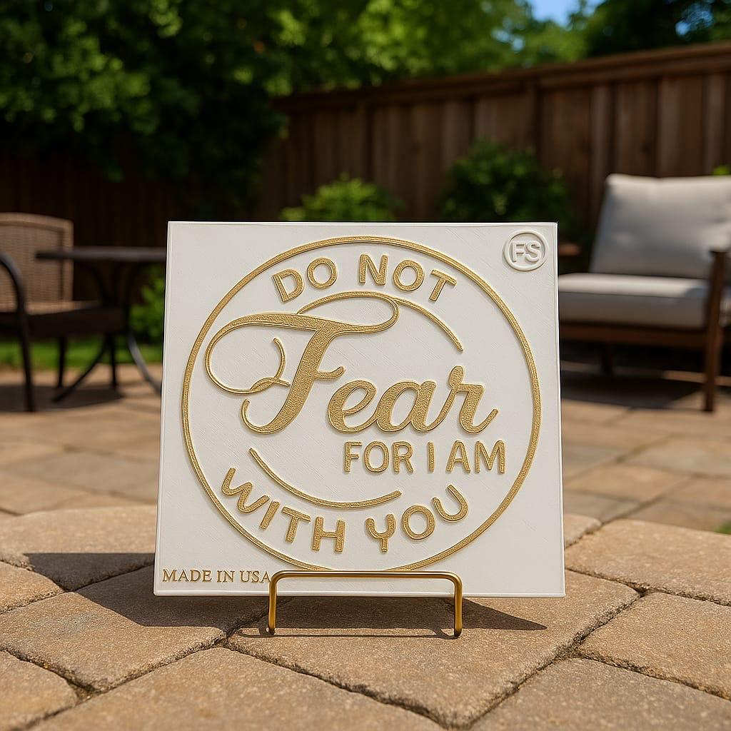 Plaque: DO NOT FEAR FOR I AM WITH YOU - Made in USA