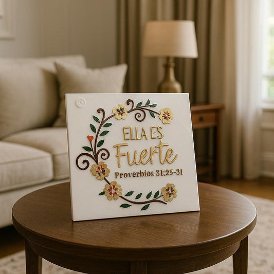 Placa: LLA ES FUERTE - Made in USA