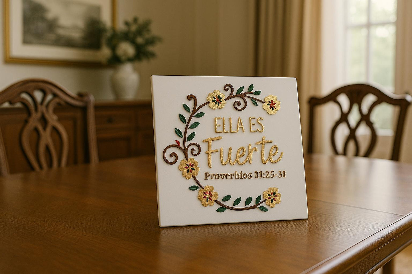 Placa: LLA ES FUERTE - Made in USA