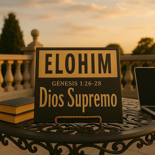 Placa: ELOHIM  (DIOS SUPREMO - Made in USA