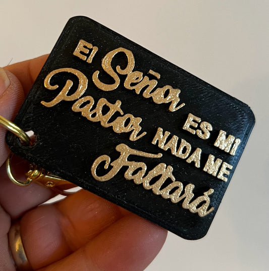 KEYCHAINS: EL SEÑOR ES MI PASTOR NADA ME FALTARA