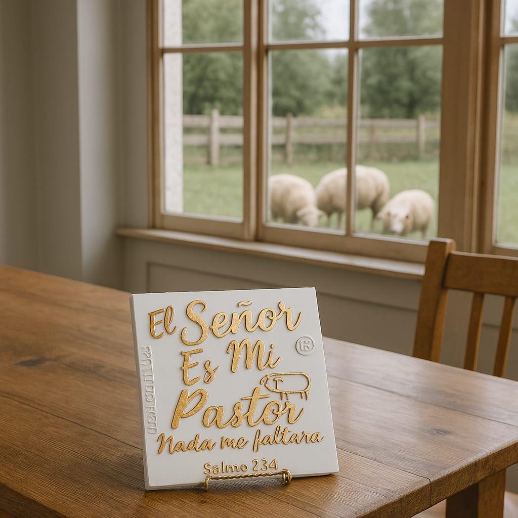 Placa: EL SEÑOR ES MI PASTOR NADA ME FALTARA - Made in USA