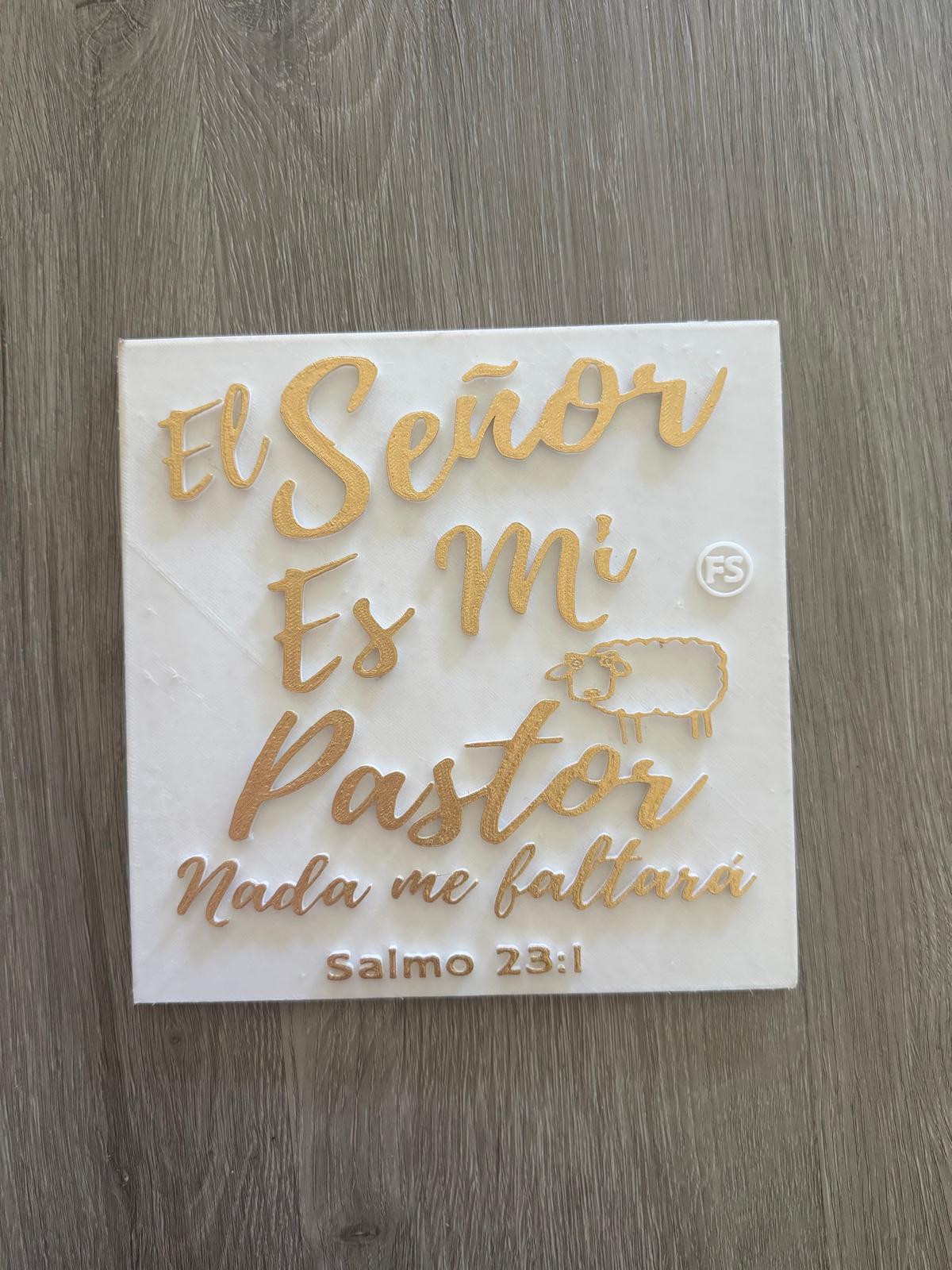Placa: EL SEÑOR ES MI PASTOR NADA ME FALTARA - Made in USA