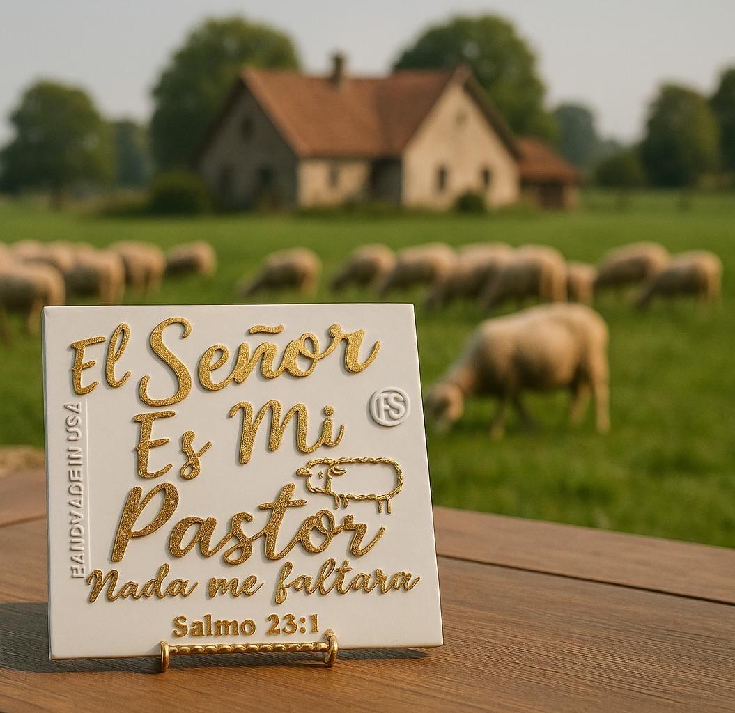 Placa: EL SEÑOR ES MI PASTOR NADA ME FALTARA - Made in USA