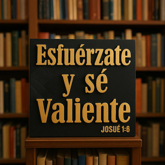Placa: ESFUERZATE Y SE VALIENTE - Made in USA