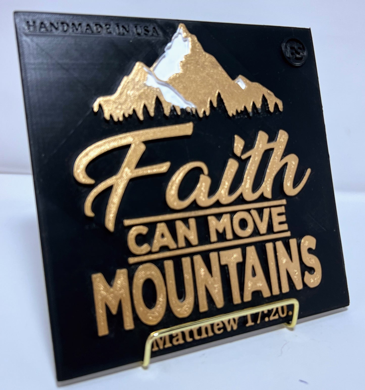 PLAQUE: FAITH CAN MOVE MOUNTAINS