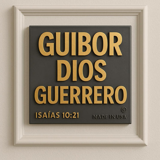 Placa: GUIBOR - DIOS GUERRERO - Made in USA