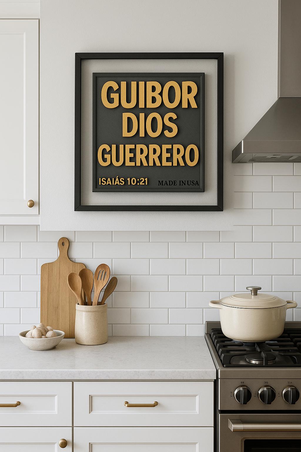 Placa: GUIBOR - DIOS GUERRERO - Made in USA