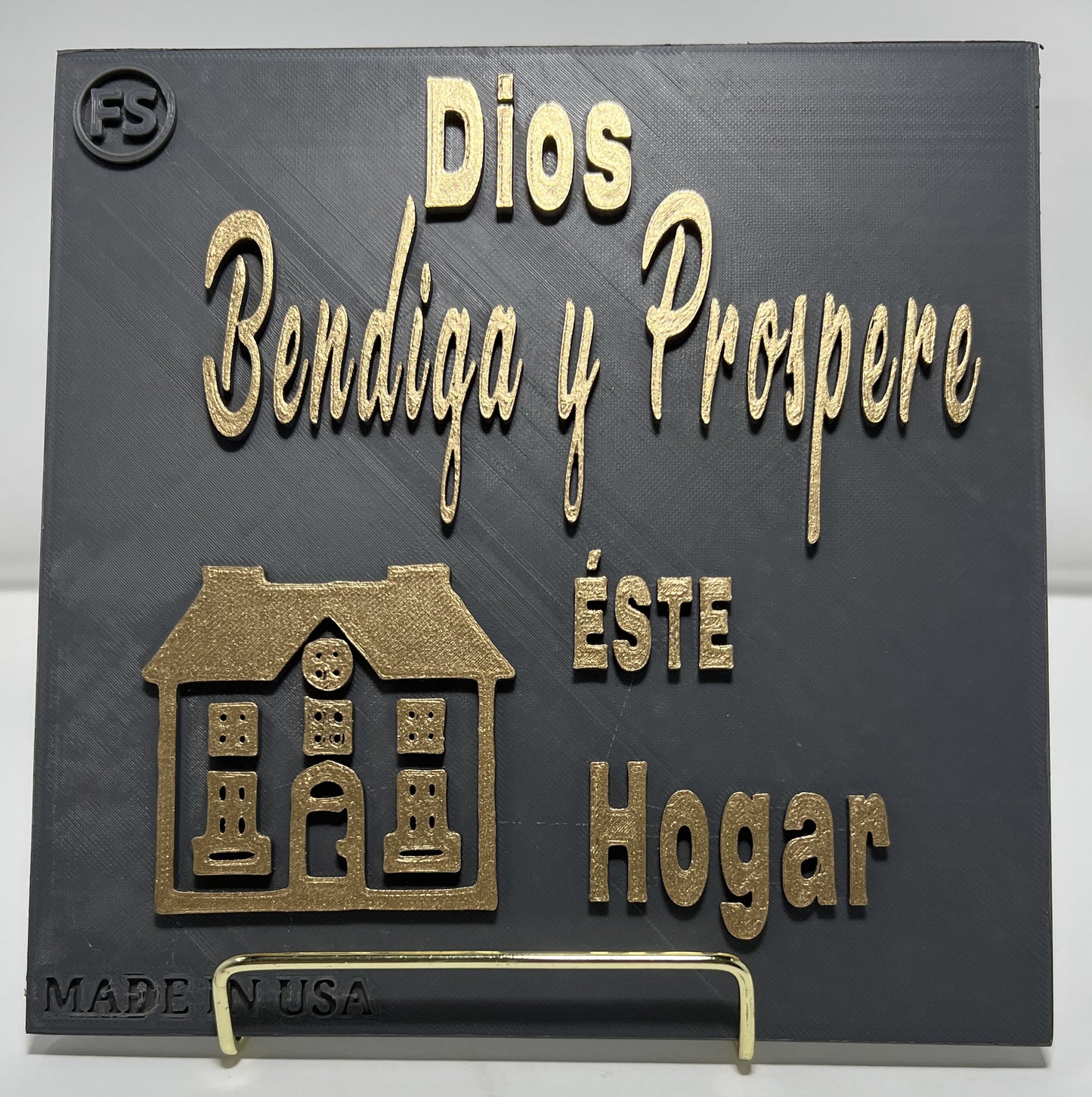 PLAQUE: DIOS BENDIGA Y PROSPERE ESTE HOGAR