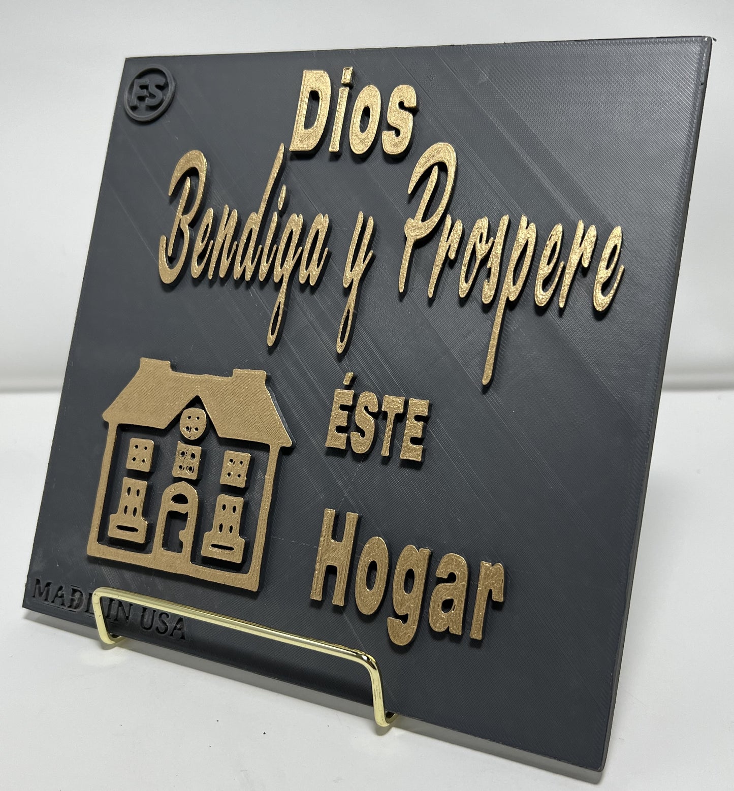 PLAQUE: DIOS BENDIGA Y PROSPERE ESTE HOGAR