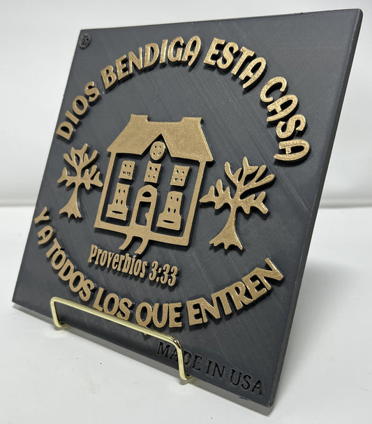 PLAQUE: DIOS BENDIGA ESTA CASA Y A TODO LOS QUE ENTREN