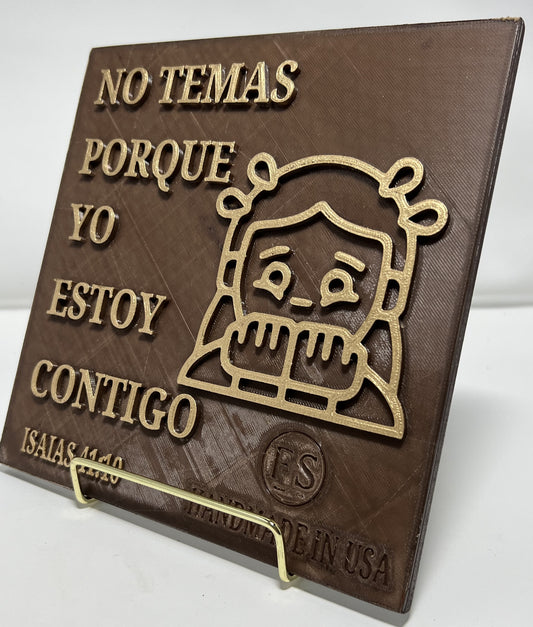 PLAQUE: NO TEMAS PORQUE YO ESTOY CONTIGO