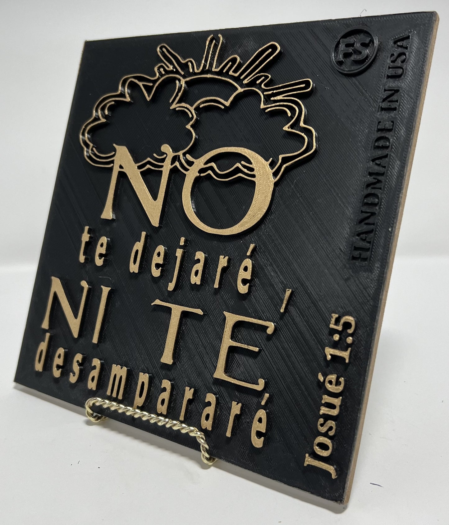 PLAQUE: NO TE DEJARE NI TE DESAMPARARE NI TE DESAMPARE