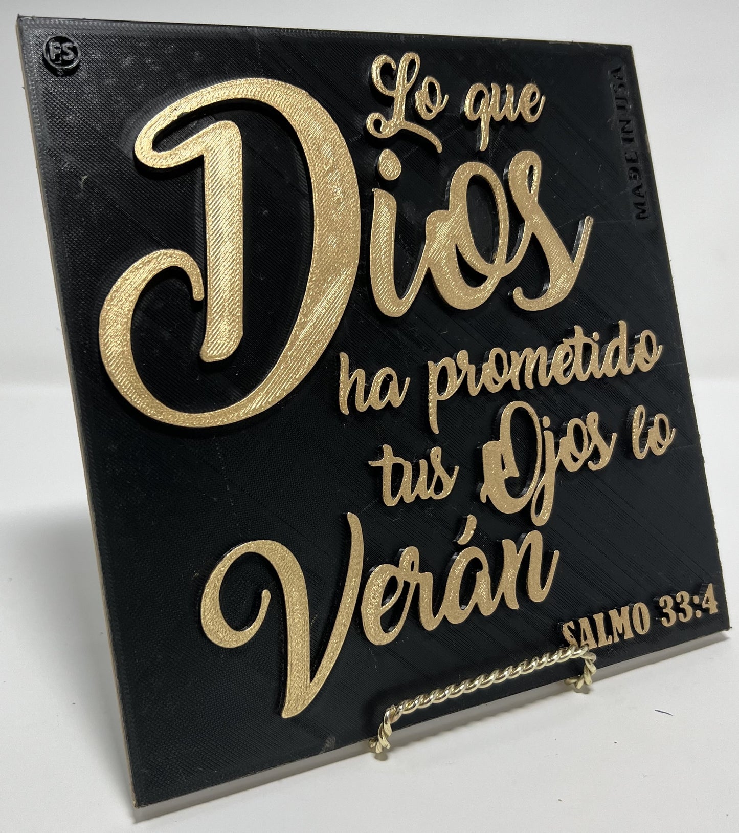 PLAQUE: LO QUE DIOS TE HA PROMETIDO TUS OJOS LO VERAN - NUEVA VERSION