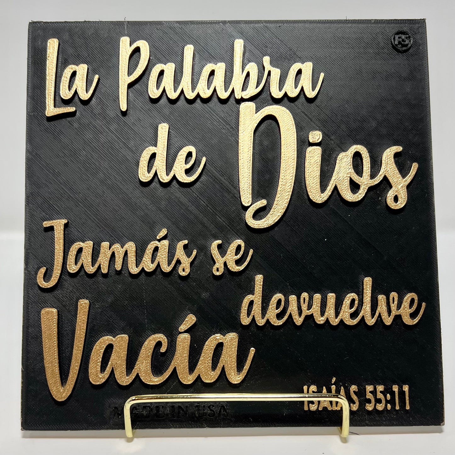 PLAQUE: LA PALABRA DE DIOS JAMAS SE DEVUELVE VACIA