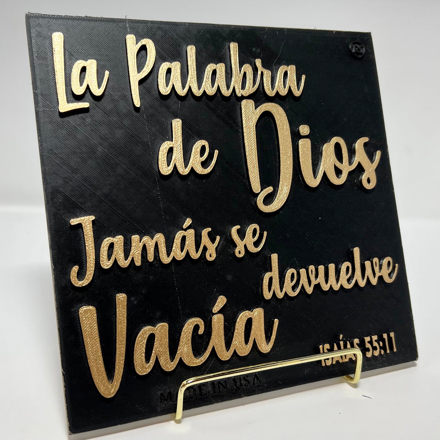 PLAQUE: LA PALABRA DE DIOS JAMAS SE DEVUELVE VACIA