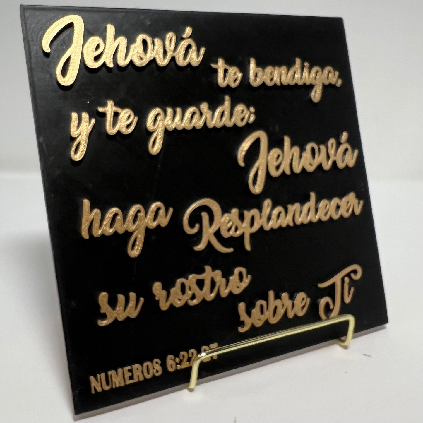 PLAQUE: JEHOVA TE BENDIGA Y TE GUARDE, JEHOVA HAGA RESPLANDECER SU ROSTRO SOBRE TI