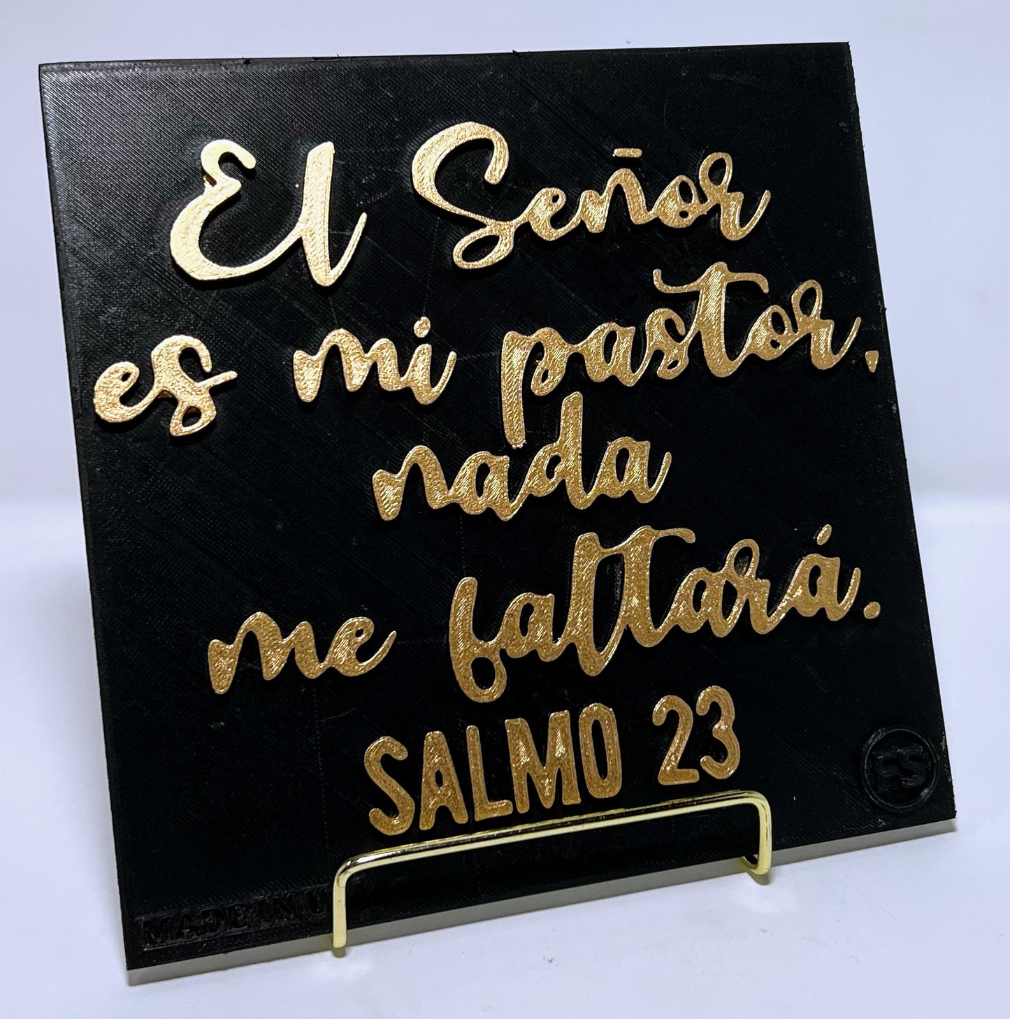 PLAQUE: EL SEÑOR ES MI PASTOR NADA ME FALTARA - OTRO DISEÑO