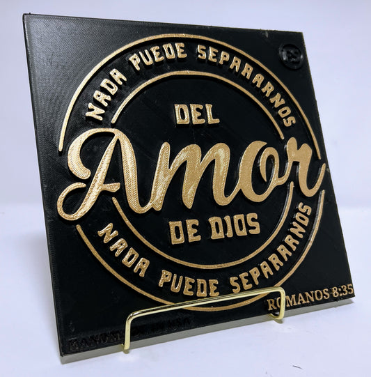 Placa: NADA PUEDE SEPARARME DEL AMOR DE DIOS - Made in USA