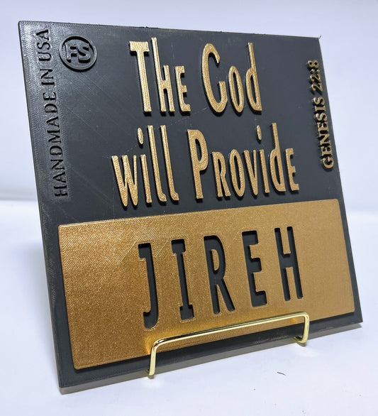 PLAQUE: JIREH - THE GOD WILL PROVIDE