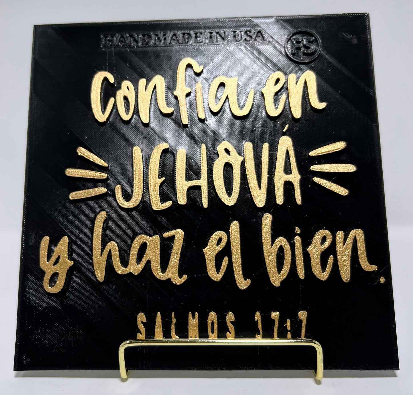 PLAQUE: CONFIA EN JEHOVA Y HAZ EL BIEN